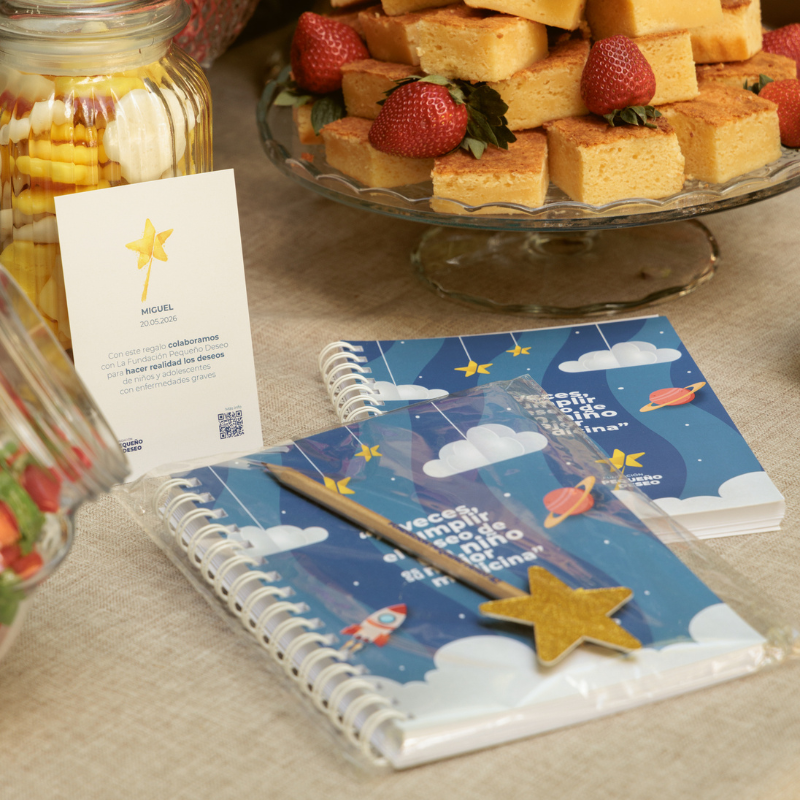 Detalle del cuaderno para bodas y eventos solidarios | Cuaderno presentado como regalo solidario - 5