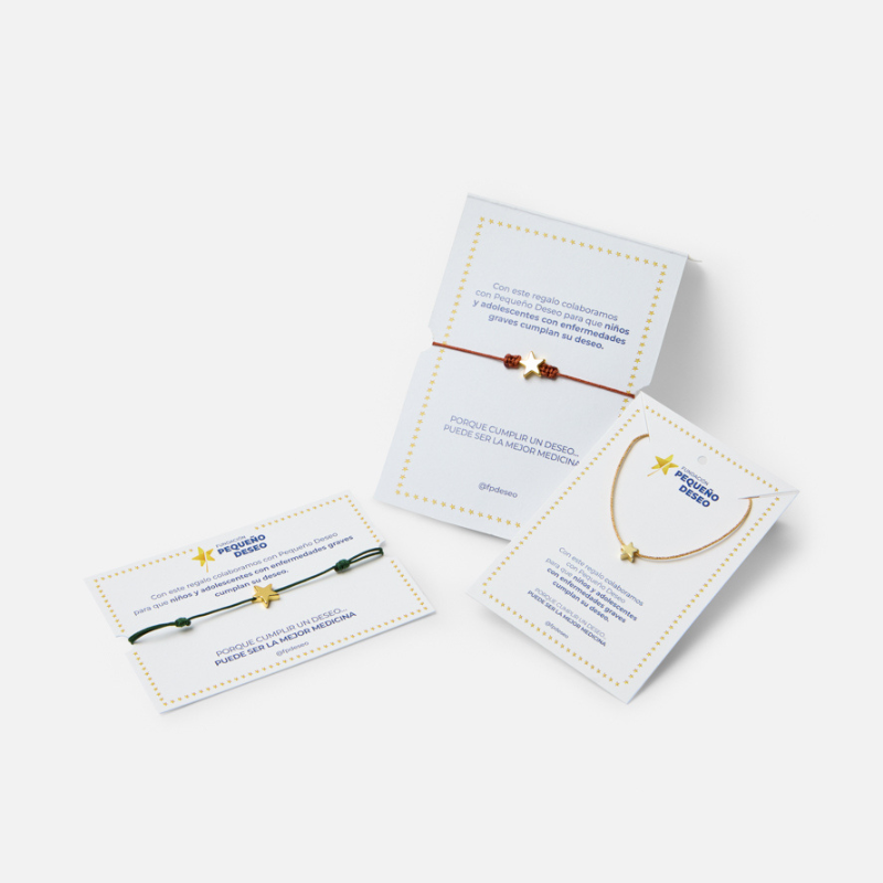 Detalle del pulsera hilo colores para bodas y eventos solidarios | Pulsera hilo colores presentado como regalo solidario - 1