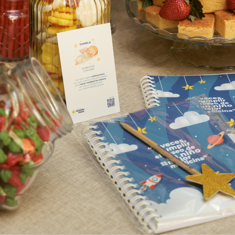 Detalle del cuaderno para bodas y eventos solidarios | Cuaderno presentado como regalo solidario - 7