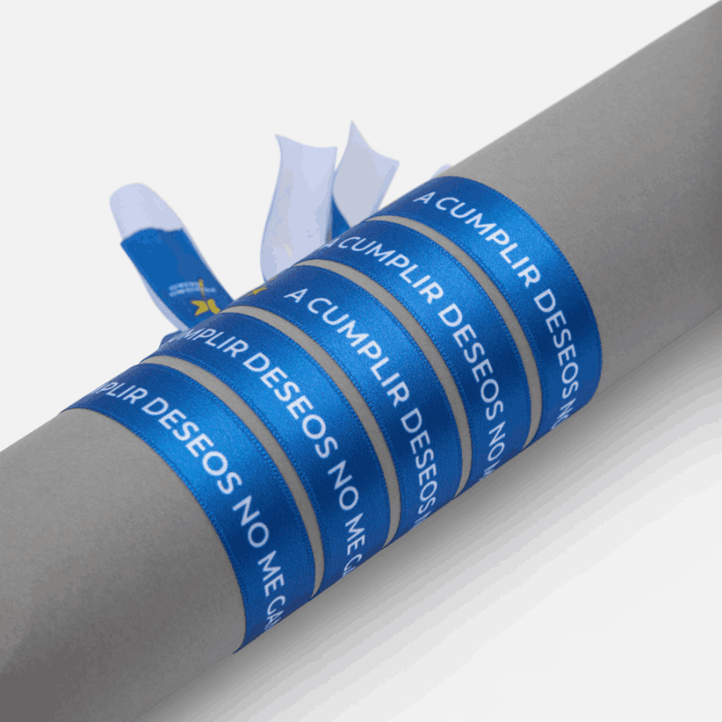 Pulsera tela satinada solidaria de Fundación Pequeño Deseo